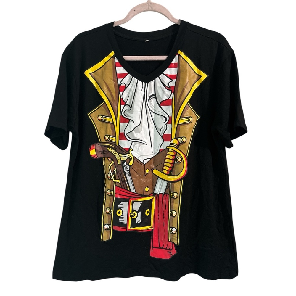 NWOT Black Pirate Costume Graphic Tee